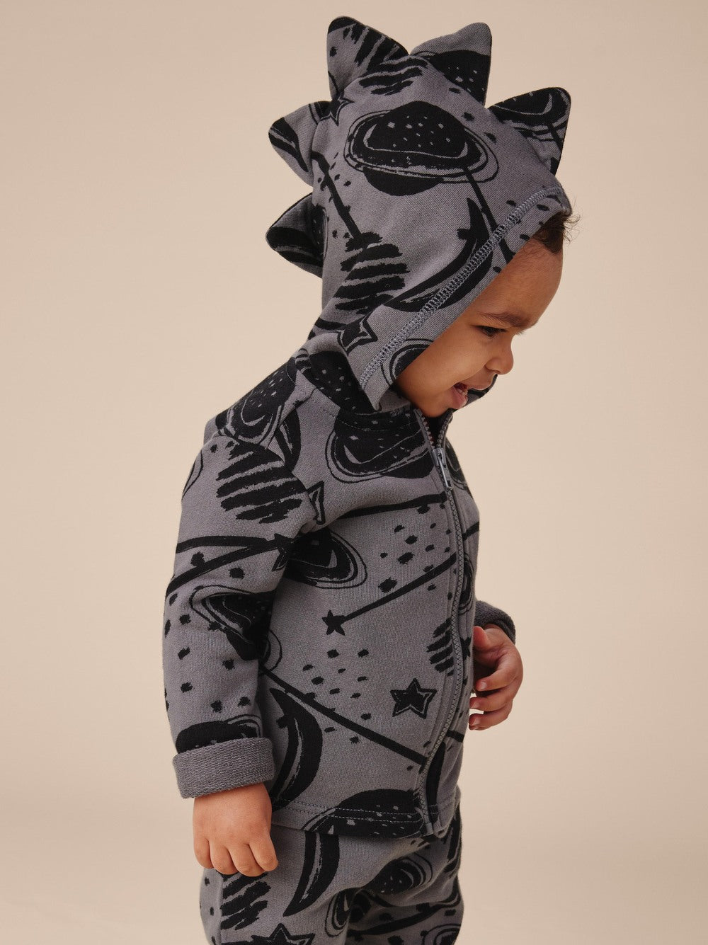 Spike Out Baby Hoodie: Diamant in Space