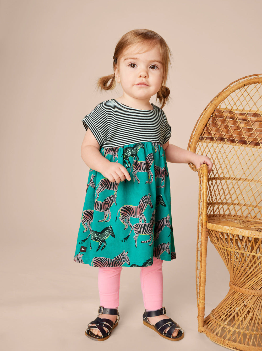Mixed Print Empire Baby Dress: A Dazzle of Zebras