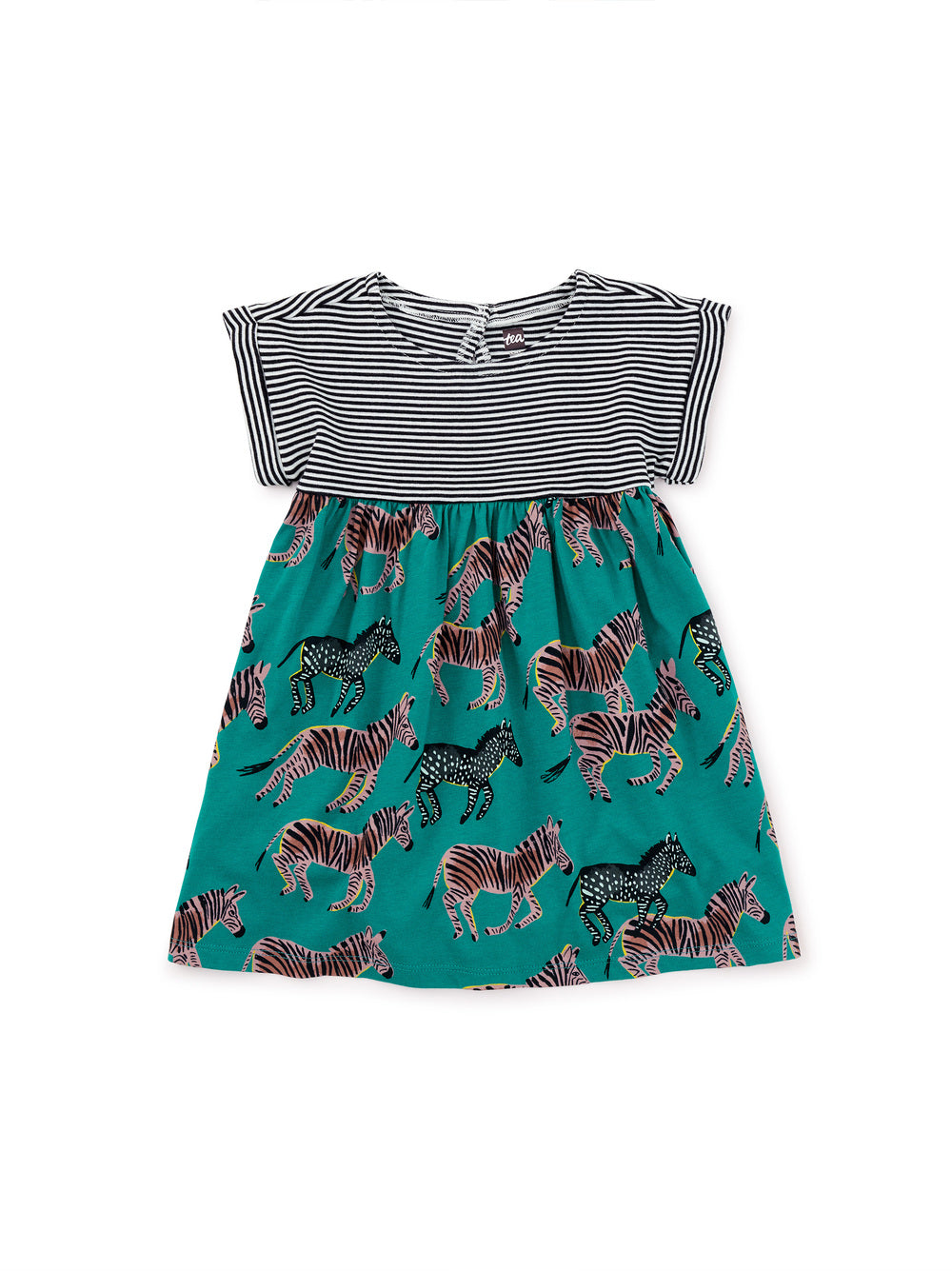 Mixed Print Empire Baby Dress: A Dazzle of Zebras