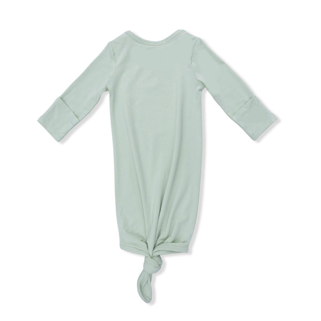 Solid Milky Green Knotted Gown