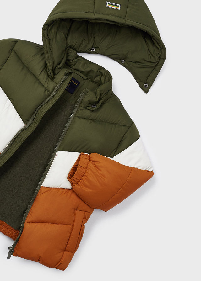 Color Block Jacket: Pumpkin