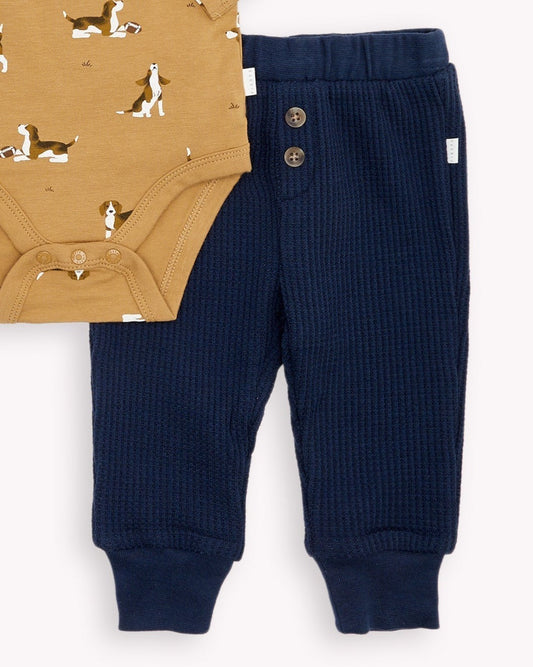 Knitted Navy Thermal Pant