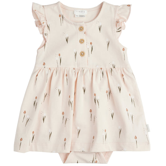 Baby S/S Skirted Romper Knit: Pink Lt.