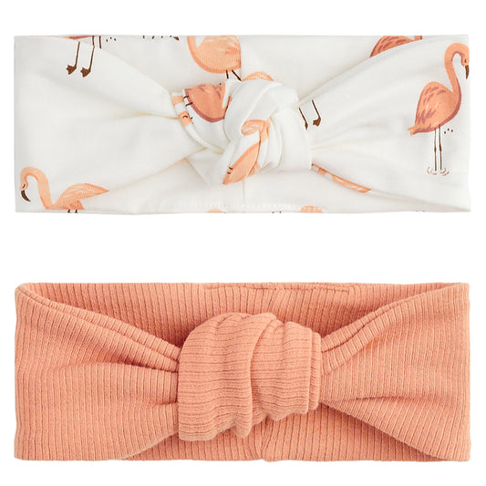 Baby 2Pk Headbands Knit: Coral