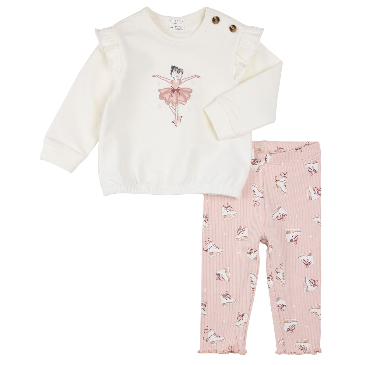 Skates Sweatshirt And Leggings Set flat lay