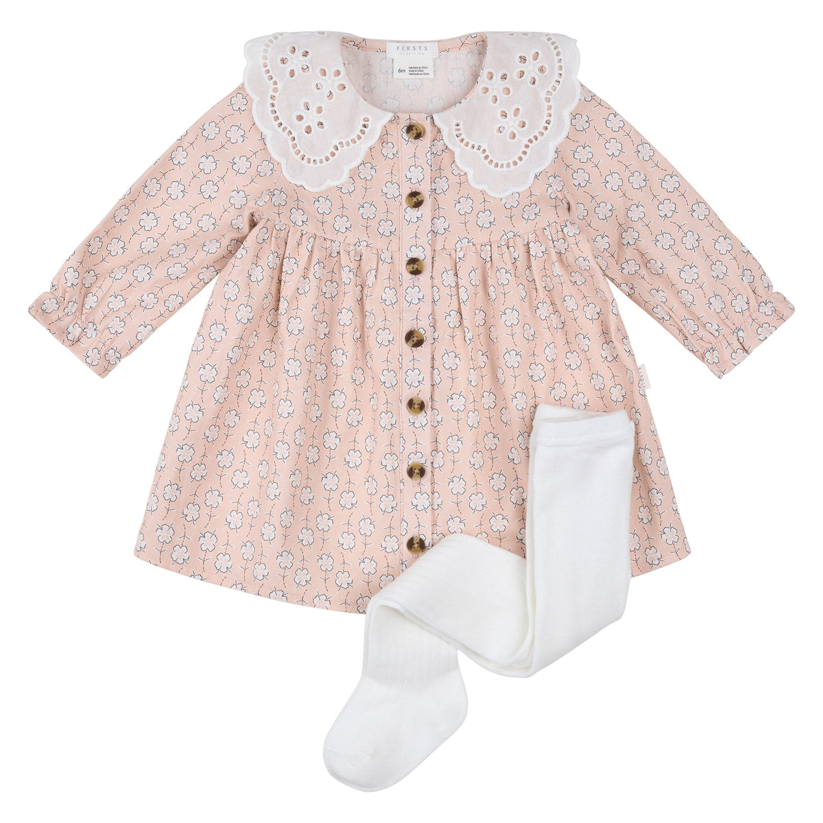 Skates Floral Dress Set flat lay