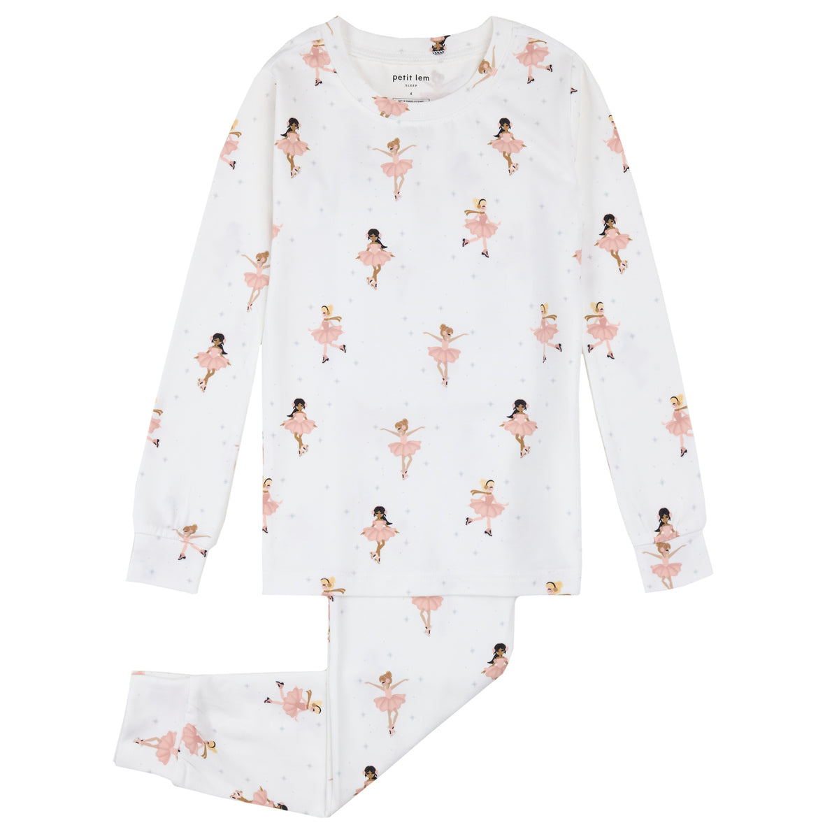 Ballerina Two-Piece Pajama Set flat lay