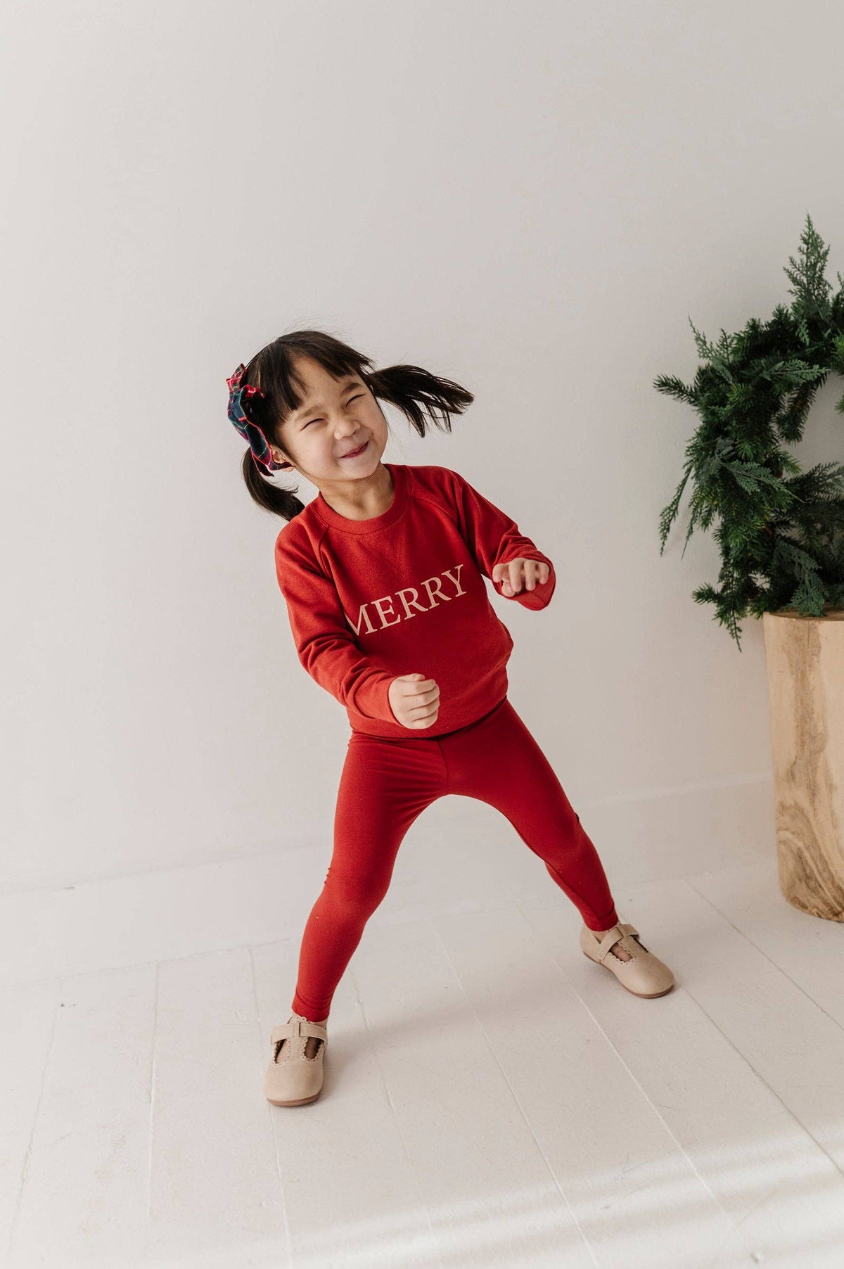 Berry Red Basic Leggings