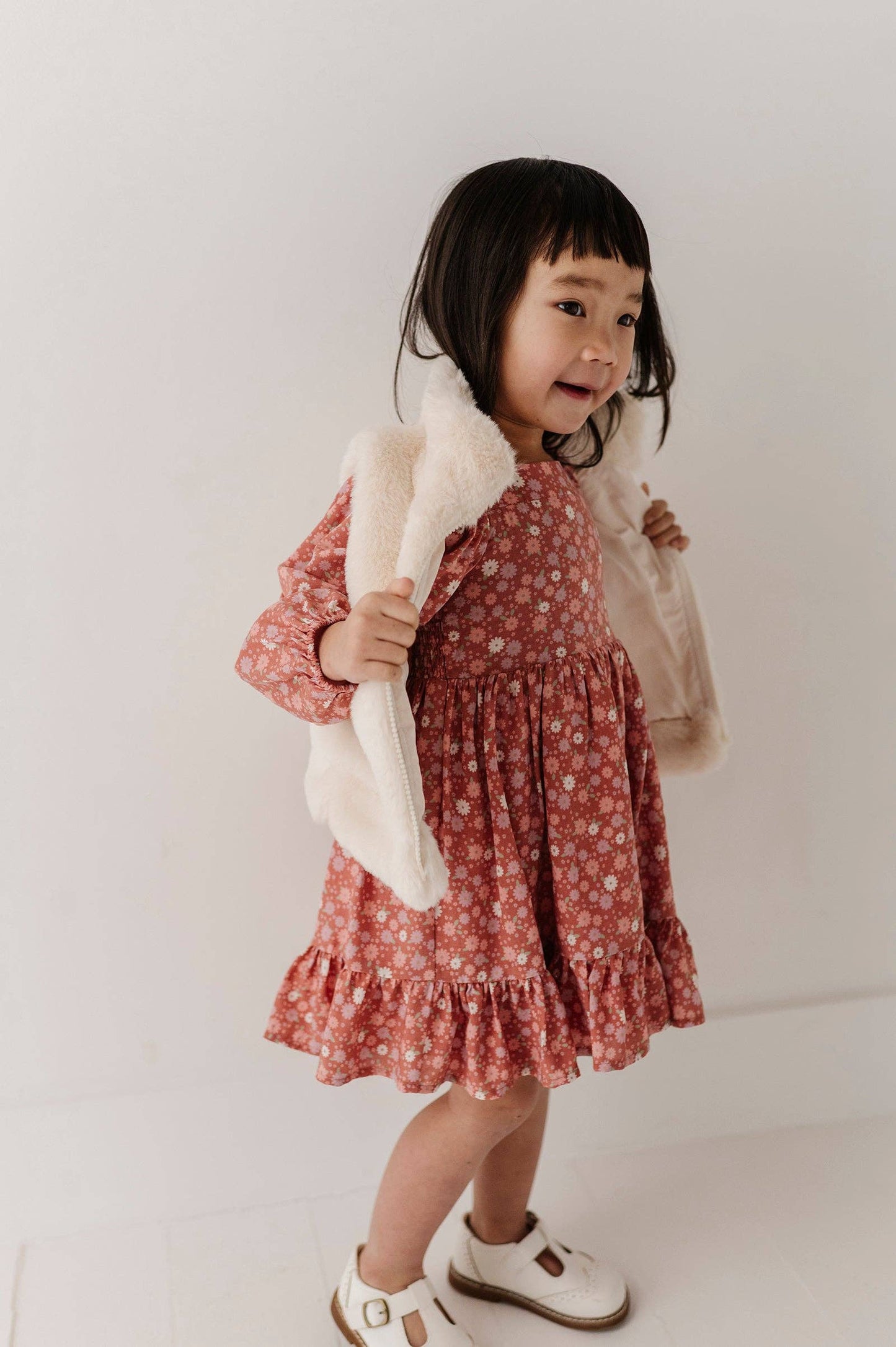Cream Faux Fur Vest
