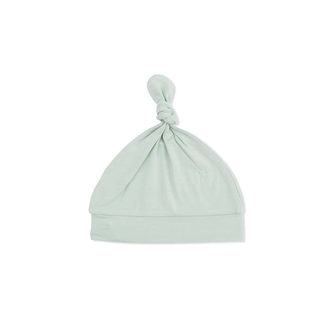 Solid Milky Green Knotted Hat