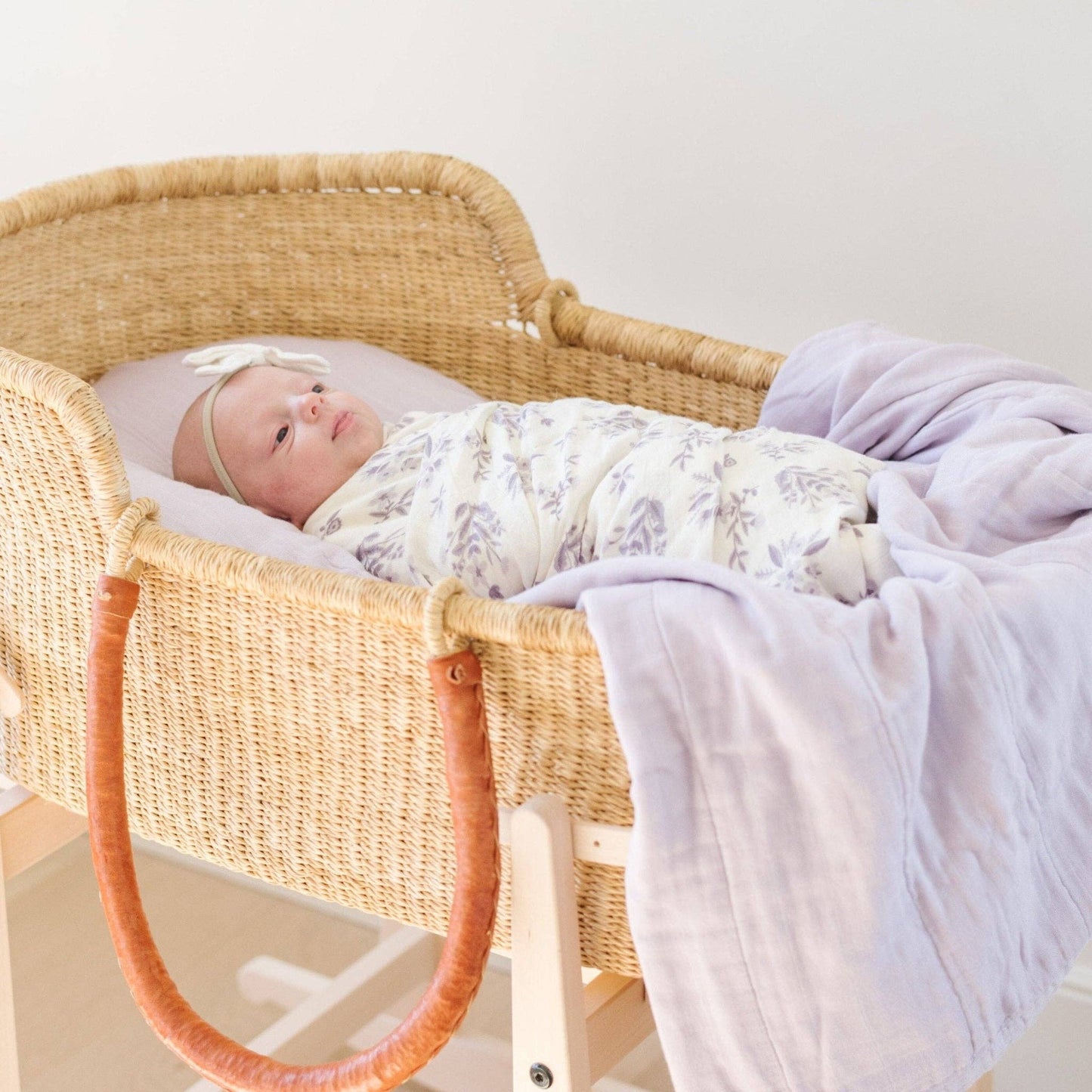 Bamboo Rayon Muslin Swaddle - Forget-Me-Not