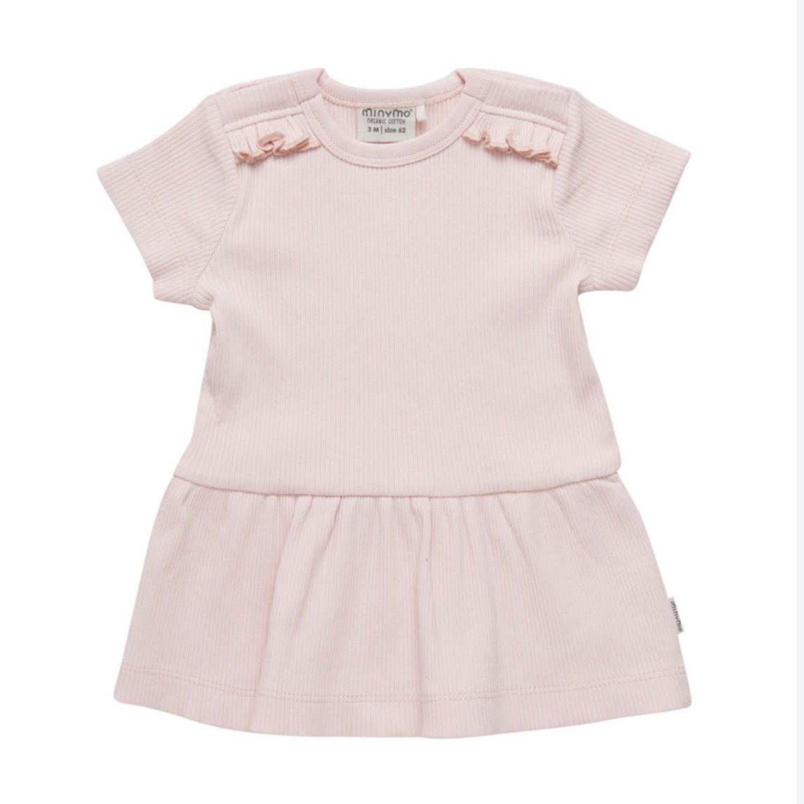 Ribbed Knit Dress: Peach