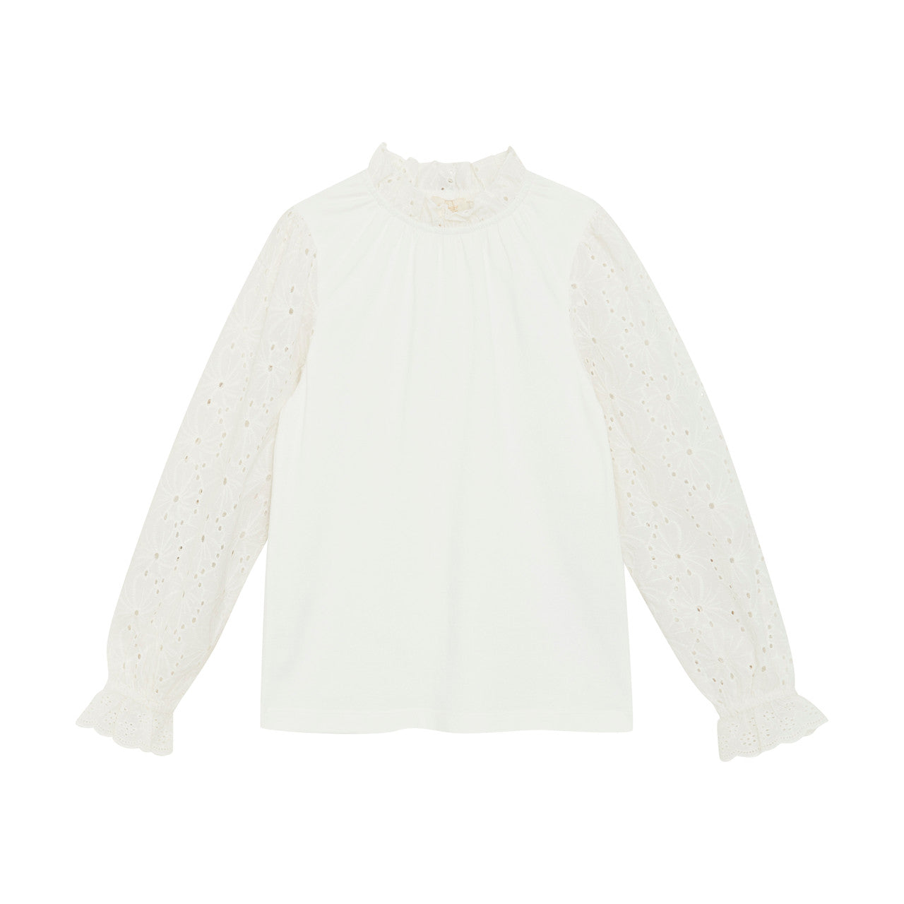 Pointelle Neck Cloud Blouse