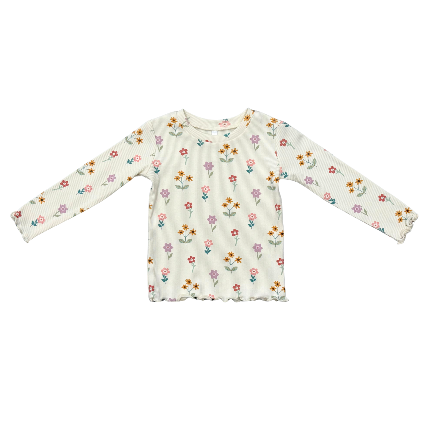 Meadow Bloom Lettuce Hem Tee