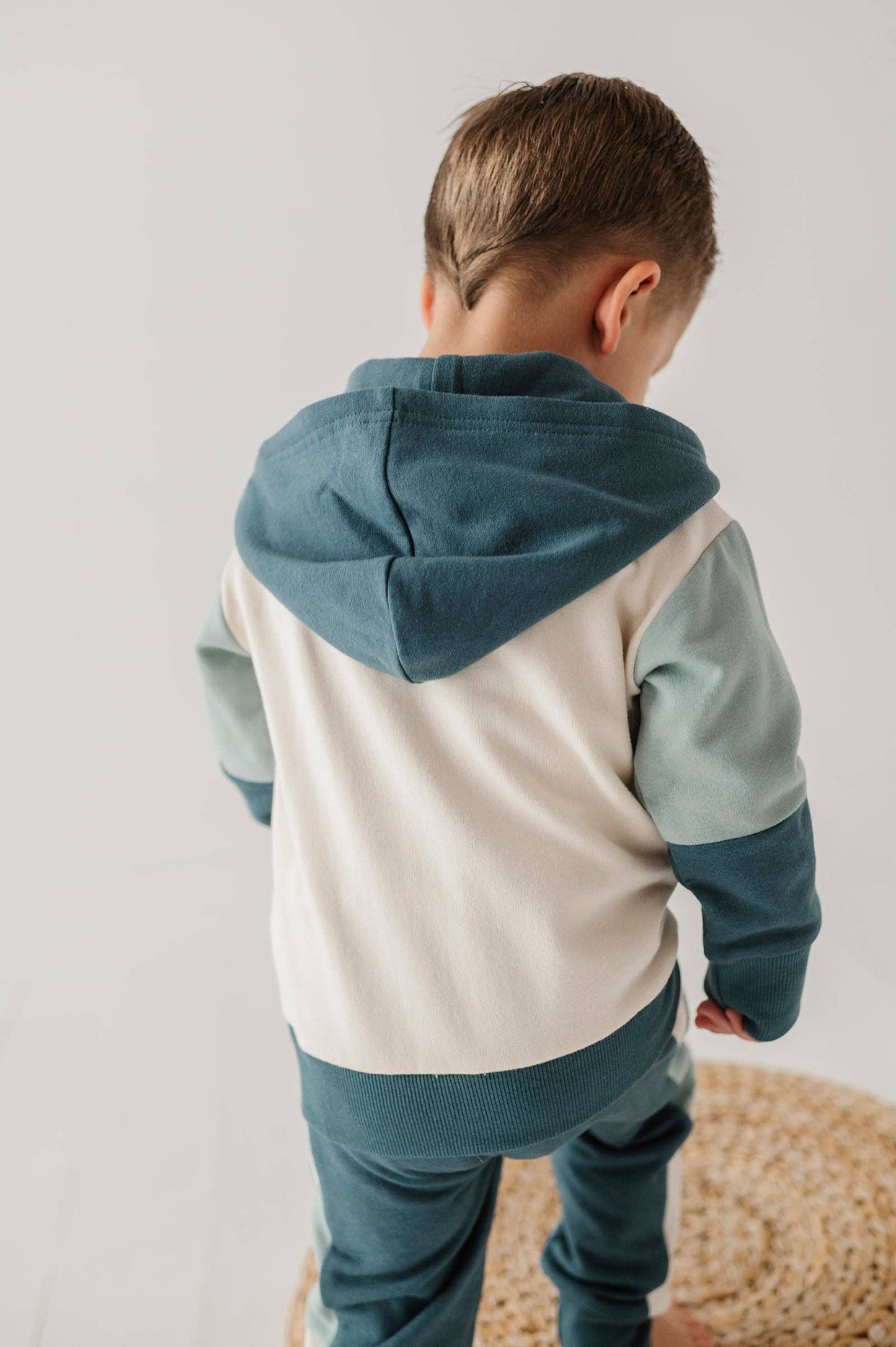 Boy's Bamboo Colorblock Joggers -Midnight