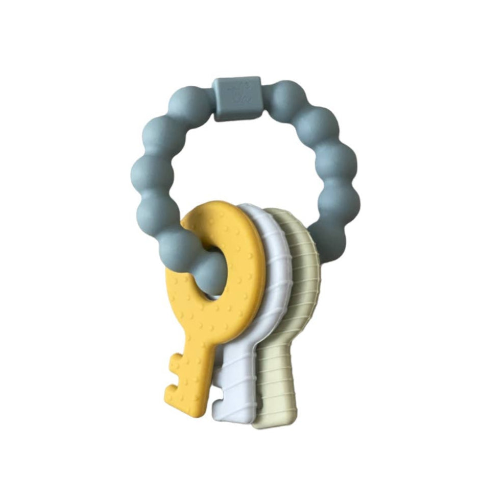 Keys Silicone Rattle Teether- Slate