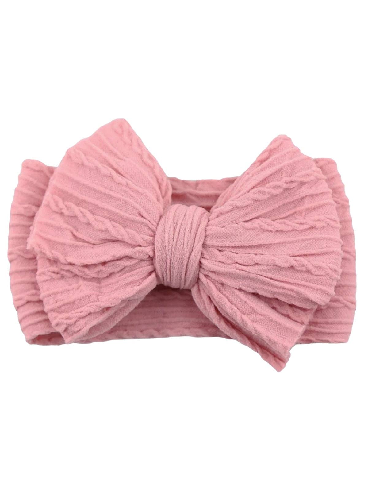 Cable Bow - Dusty Pink