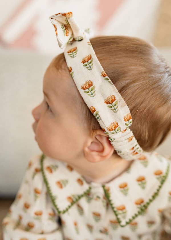 Nira Block Print Floral Headband