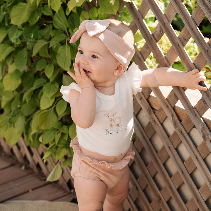 Little Lamb Ruffle Sleeve Onesie