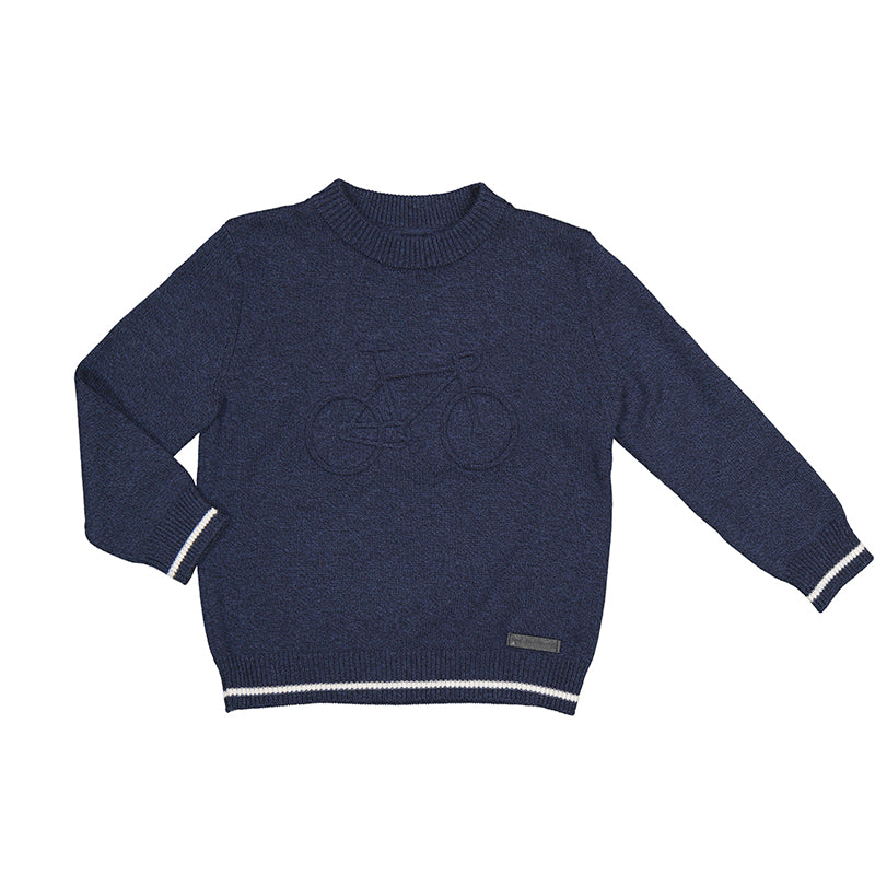 Boys Navy Embossed jersey