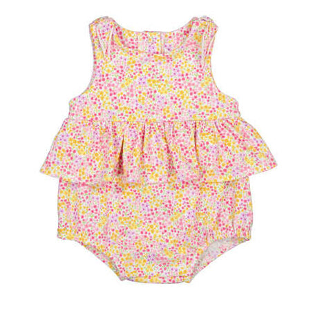 Pink Spring Floral Romper