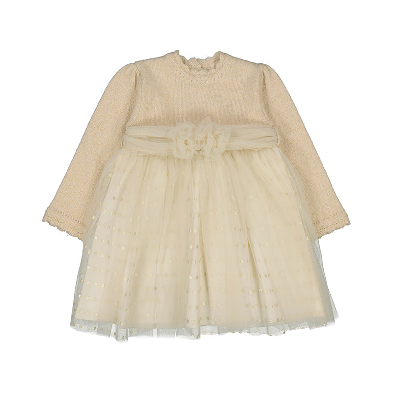 Beige Maza Baby Dress