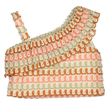 Tangerine Print Knitted Tank Top