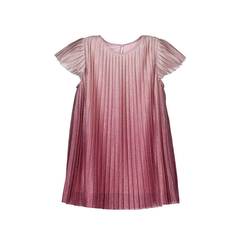 Raspberry Degrade Pleated Dress