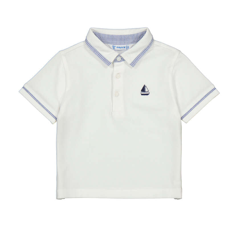 White Sailboat Polo Shirt