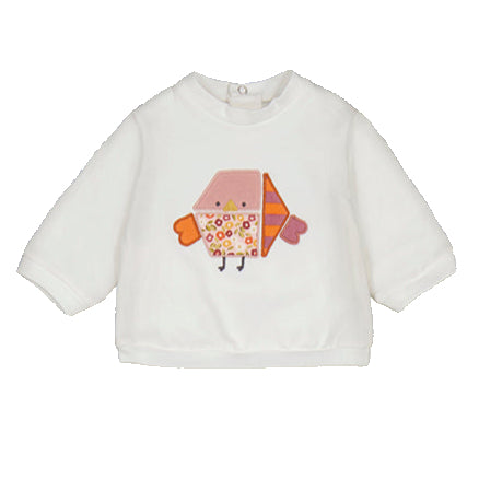 Peach Chickadee Long Sleeve Tee