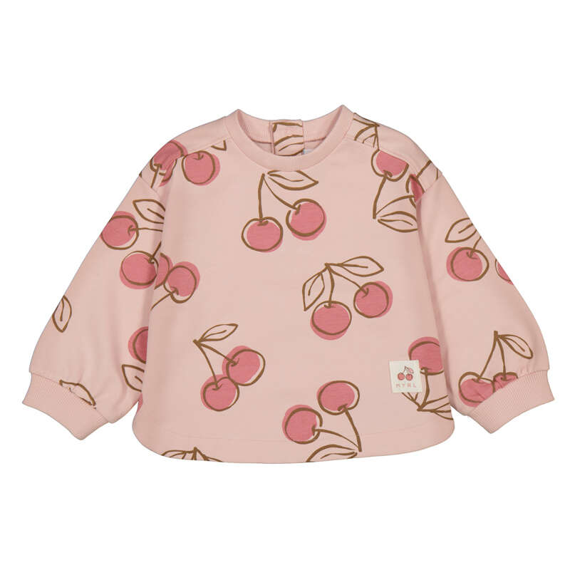 Peony Pink Cherry Printed Sweatshirt