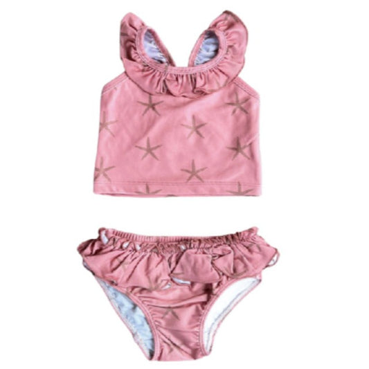Girl’s Two-Piece Tankini Swim Suit: Starfish
