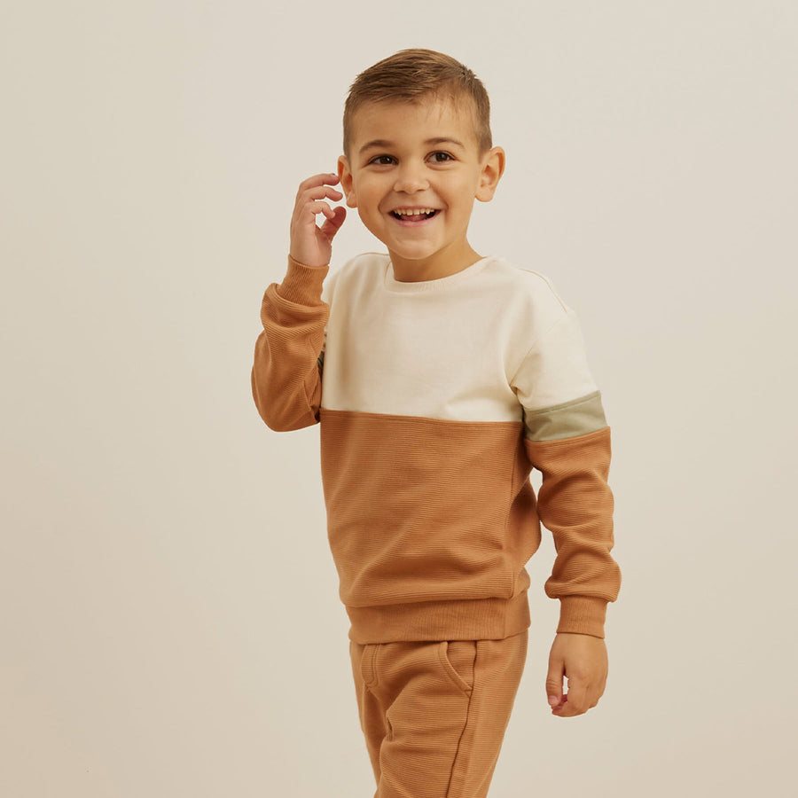 Long Sleeve Sweatshirt- Camel