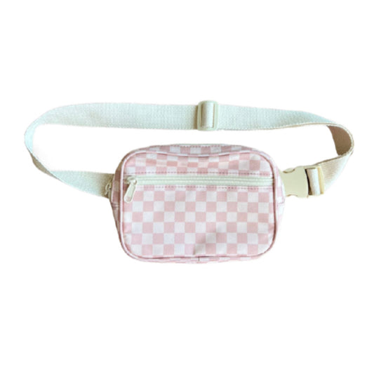 Mini Belt Bag: Pink Lemonade Checkered