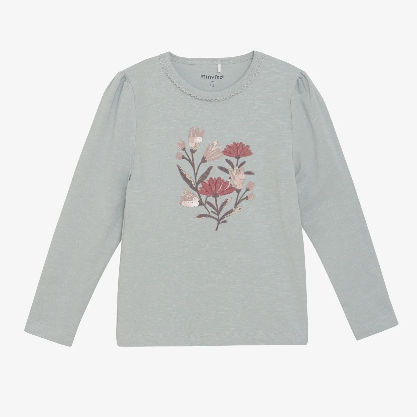 Puritan Grey Whimsy Flower Tee