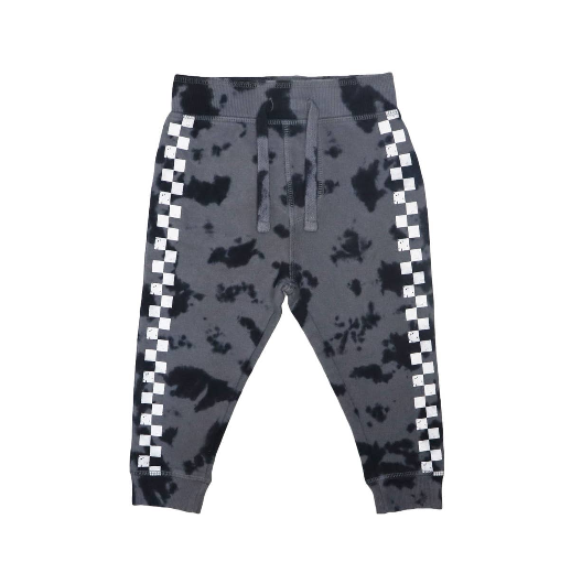 Checker Jogger Pants: Black