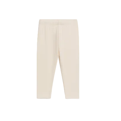 Gina Brushed Back Pointelle Leggings- Ivory