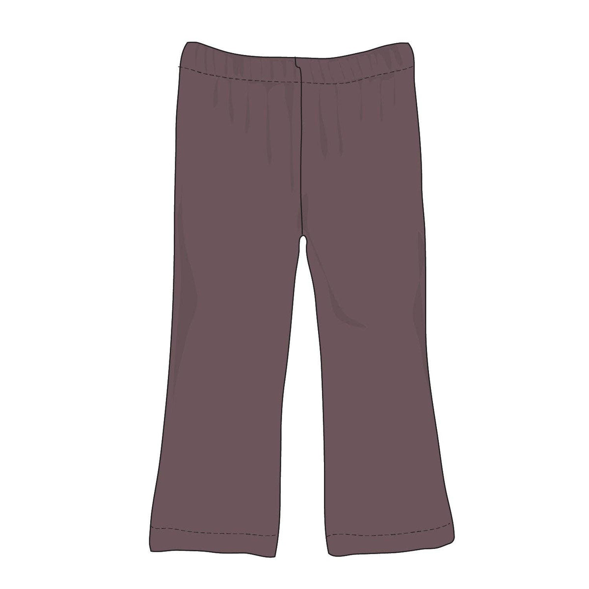 Plum Ribbed Flare Pants