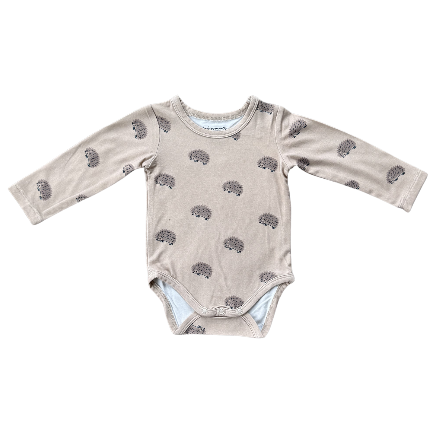 Long Sleeve Bamboo Bodysuit - Hedgehog