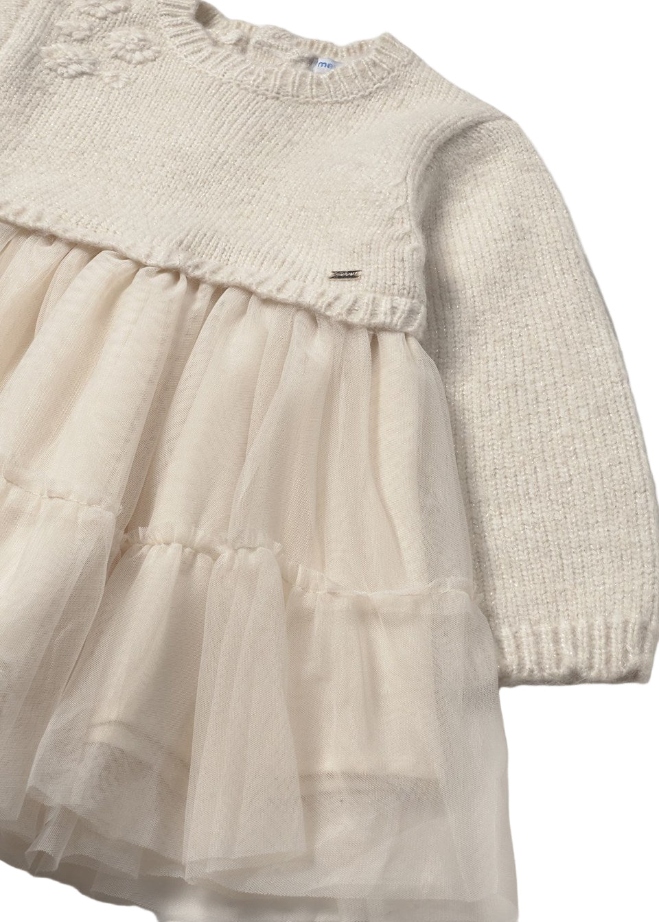 Sand Knit and Tulle Dress