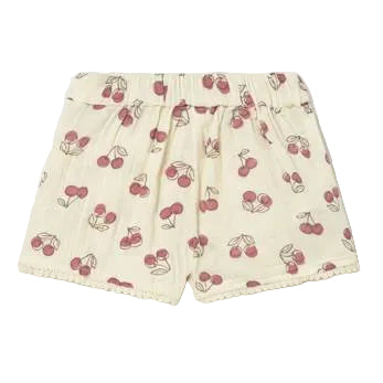 Cherry Printed Cotton Shorts