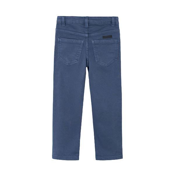 Steel Blue Straight-Leg Pants