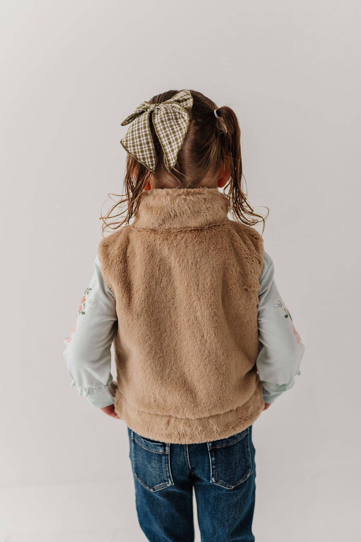 Beige Faux Fur Vest
