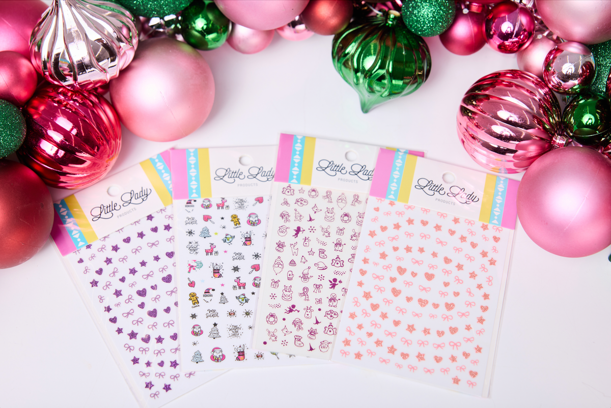 Purple Glitter Nail Stickers