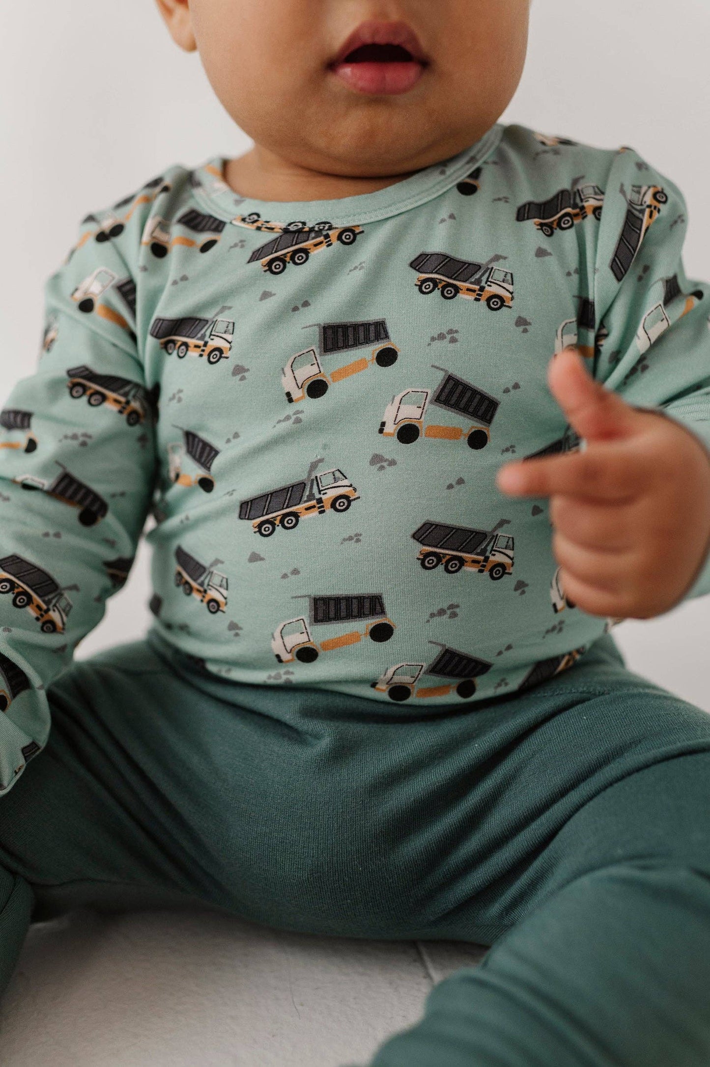 Long Sleeve Dump Trucks Bodysuit