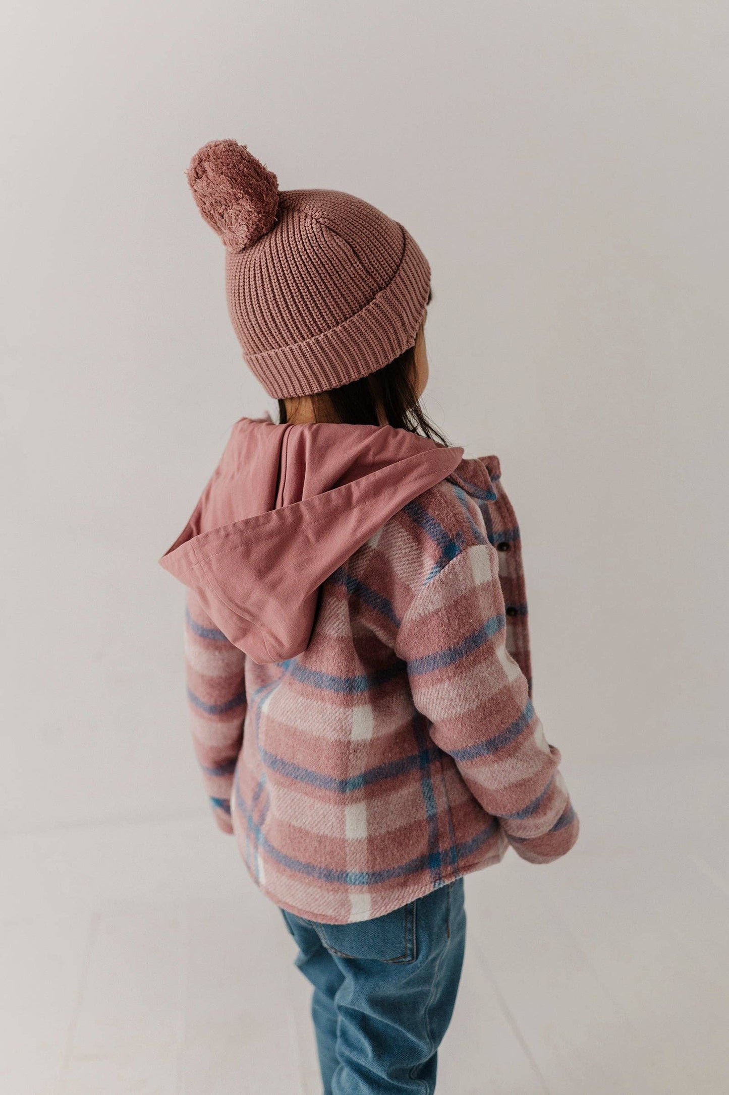 Rose Knit Pom Hat