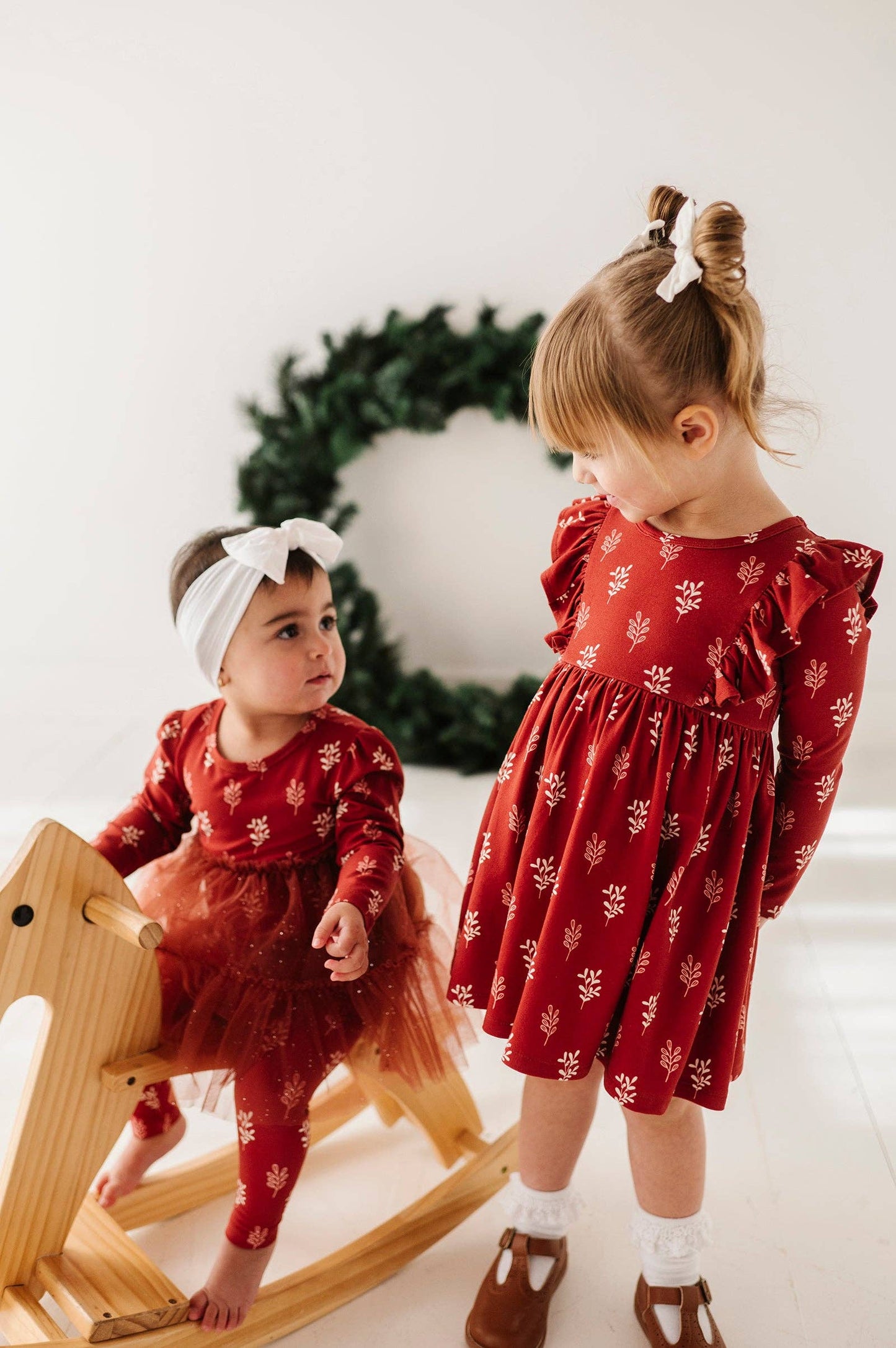 Long Sleeve Ruffle Dress- Holly