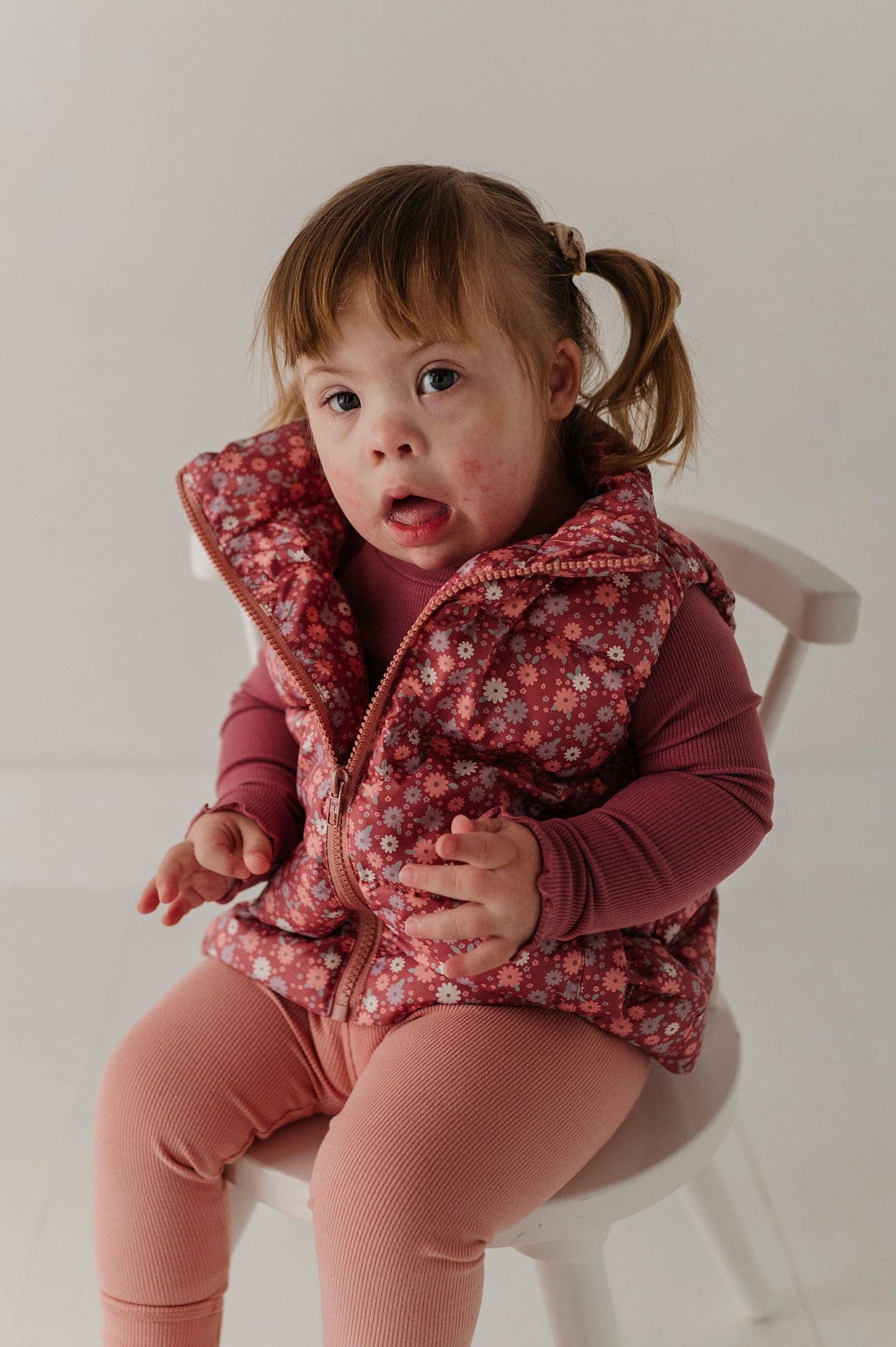 Tiny Petals Puffer Vest