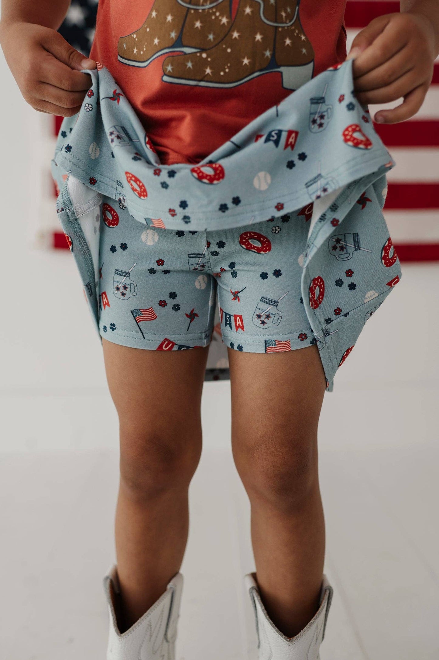USA Summer Bamboo Skort