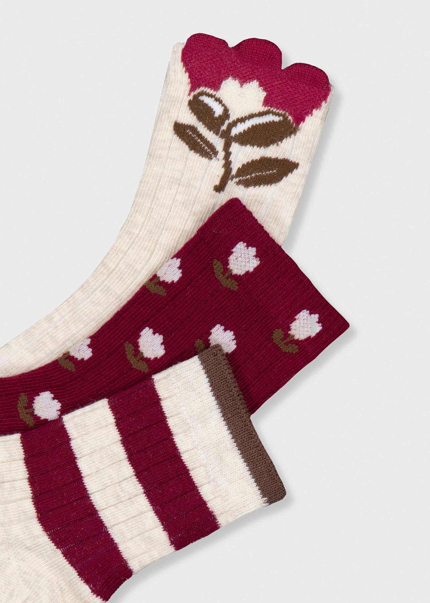 Girl 3-Pack Floral Socks